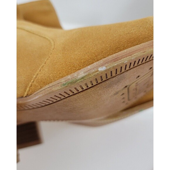 Dingo Womens Klanton Mustard Suede Ankle Boots - Picture 7 of 9